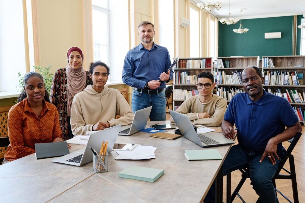 teacher and his students